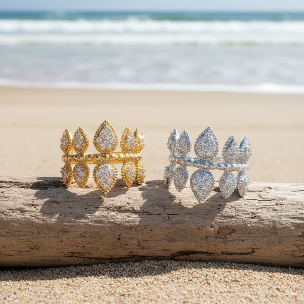 Women's Sophisticated Unique Design Ring, Luxury Statement